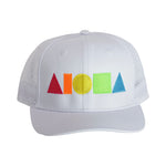 RAINBOW WHITE Curved Bill Adult Snapback