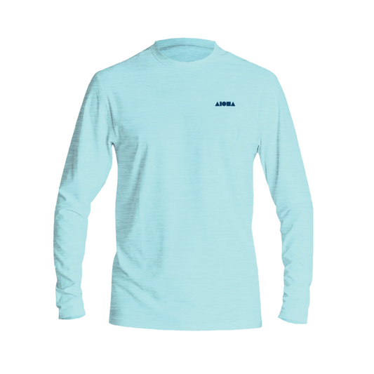 HYBRID Youth Heather Light Blue UPF50 L/S