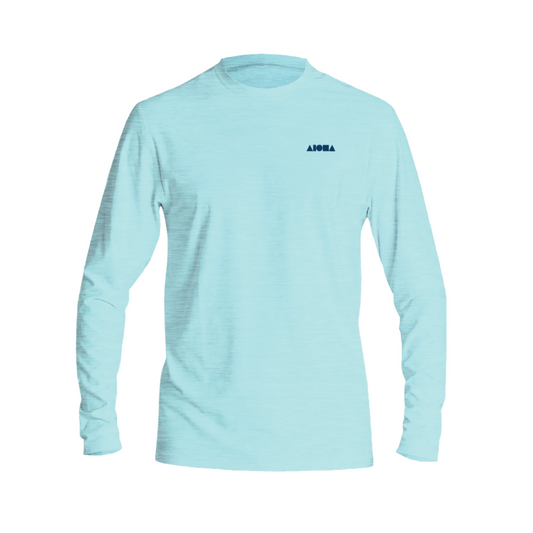 HYBRID Heather Light Blue Youth UPF50 Sun Shirt