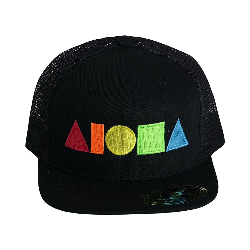 RAINBOW Black Adult Snapback