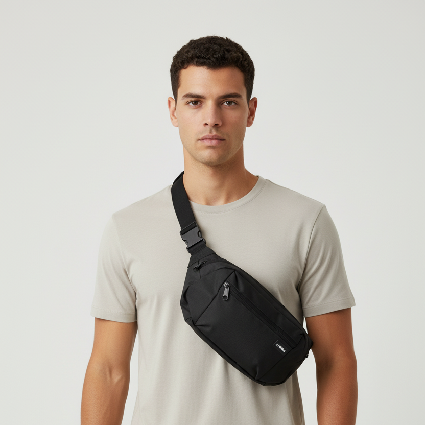 INDO Black Hip Pack - Cross Body Style