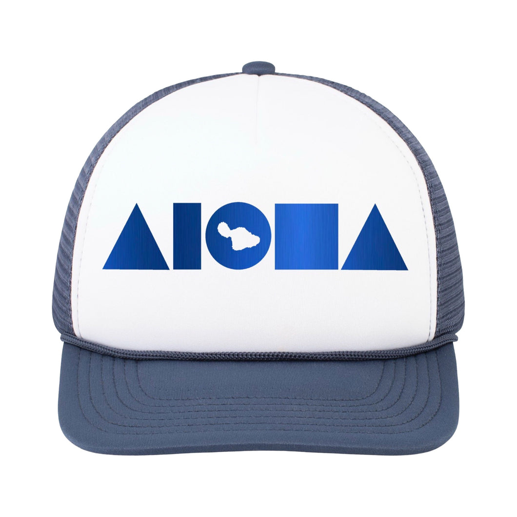 ALOHA MAUI UNITY Navy/White Adult Trucker