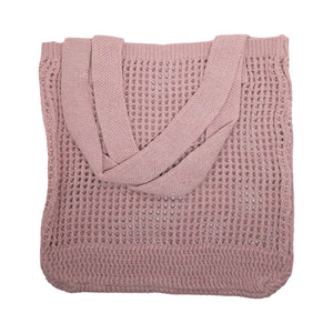 Crochet Knit Beach Bags - Pink