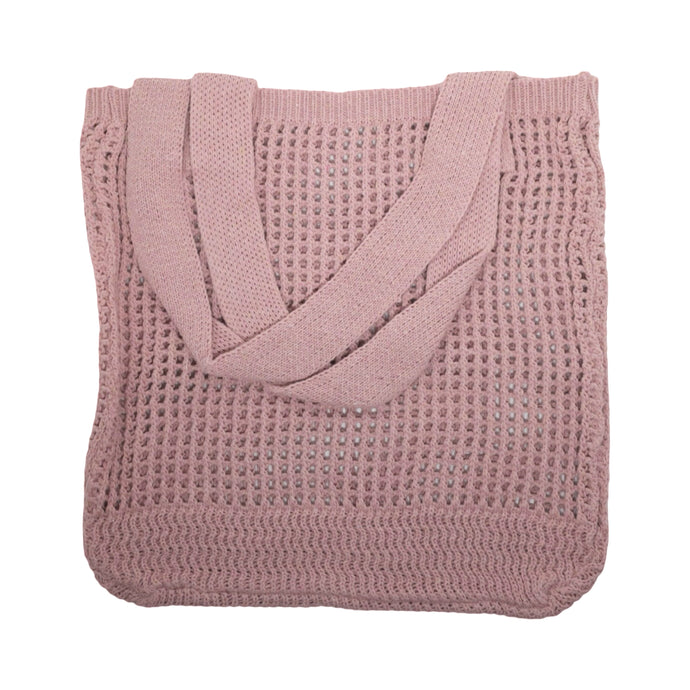 Crochet Knit Beach Bags - Pink