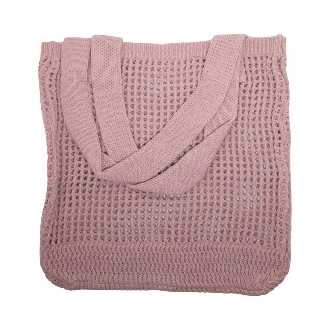 Crochet Knit Beach Bags - Pink