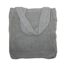 Crochet Knit Beach Bag - Grey