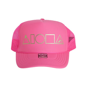 MAUKA TO MAKAI Neon Pink Adult Trucker