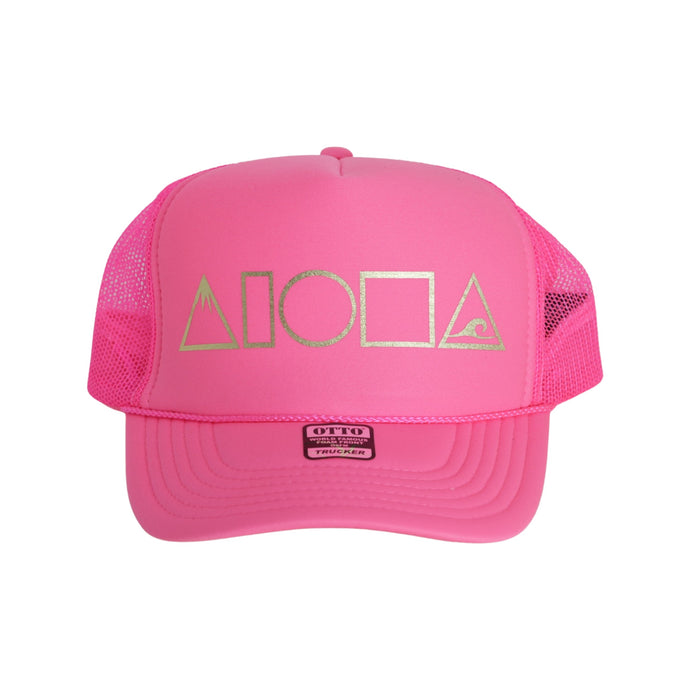 MAUKA TO MAKAI Neon Pink Adult Trucker
