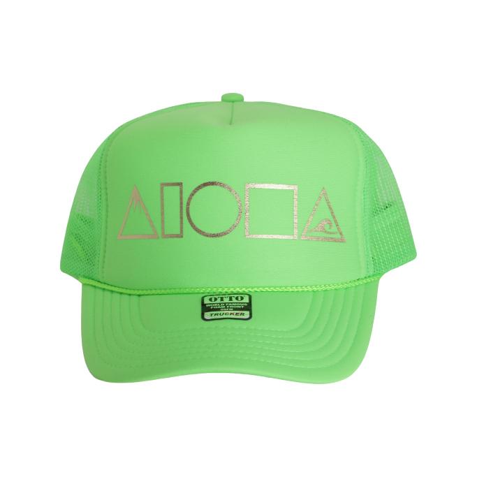 MAUKA TO MAKAI Neon Green Adult Trucker