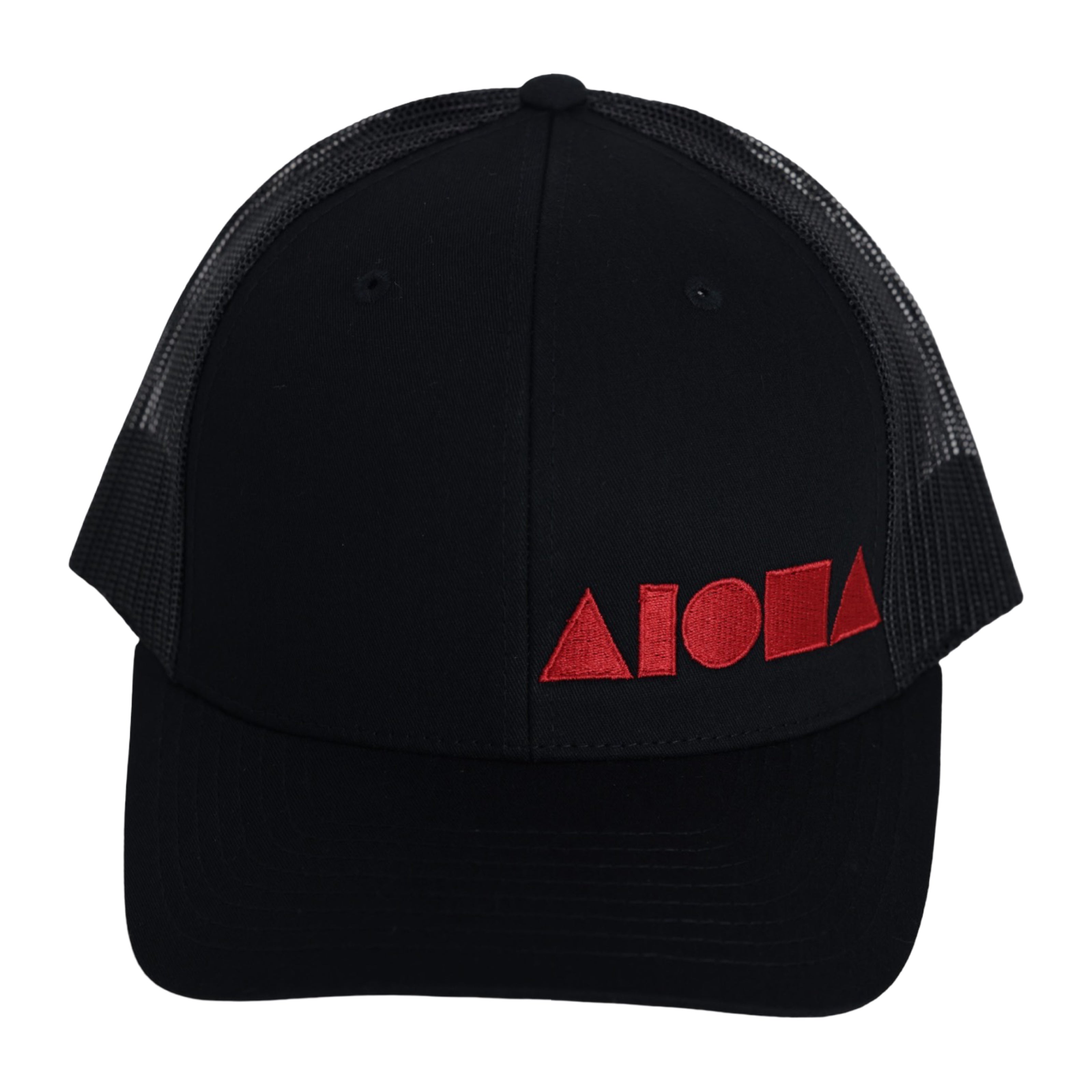 BLACK and RED Richardson 112 Adult Curved Bill Snapback