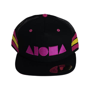 PINK RETRO ALOHA SHAPES Adult Snapback