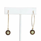 LILI'I Koa Wood/Abalone Gold Earrings
