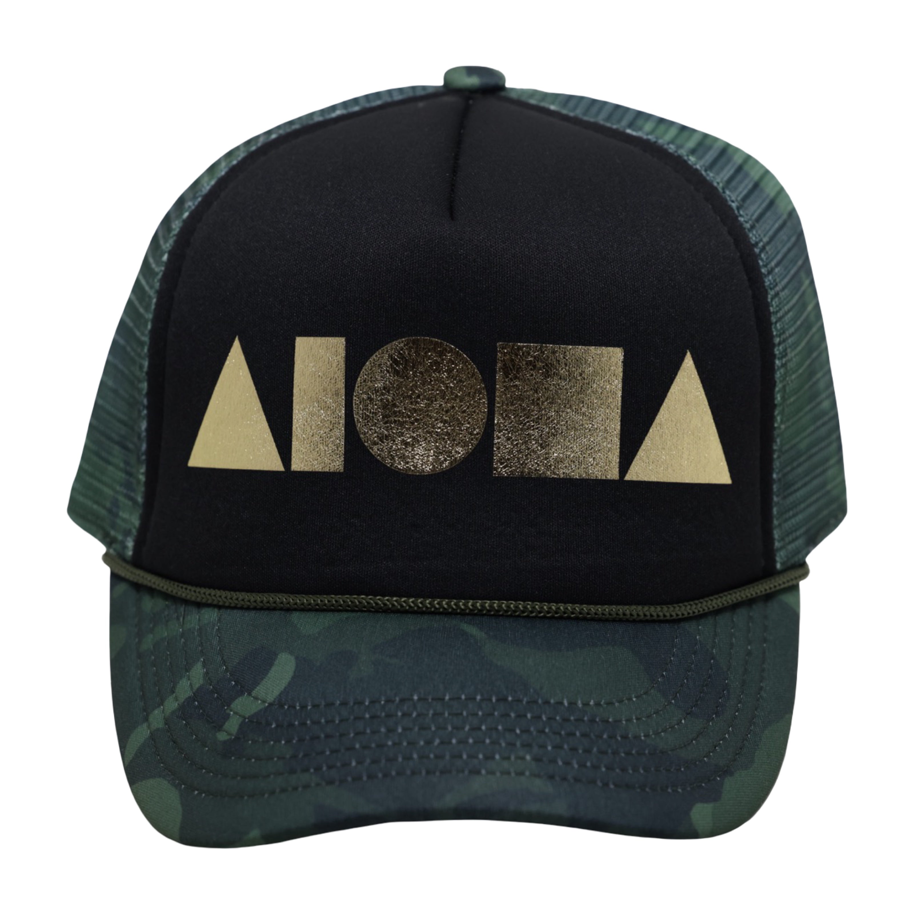 CAMO/BLACK/GOLD Adult Trucker