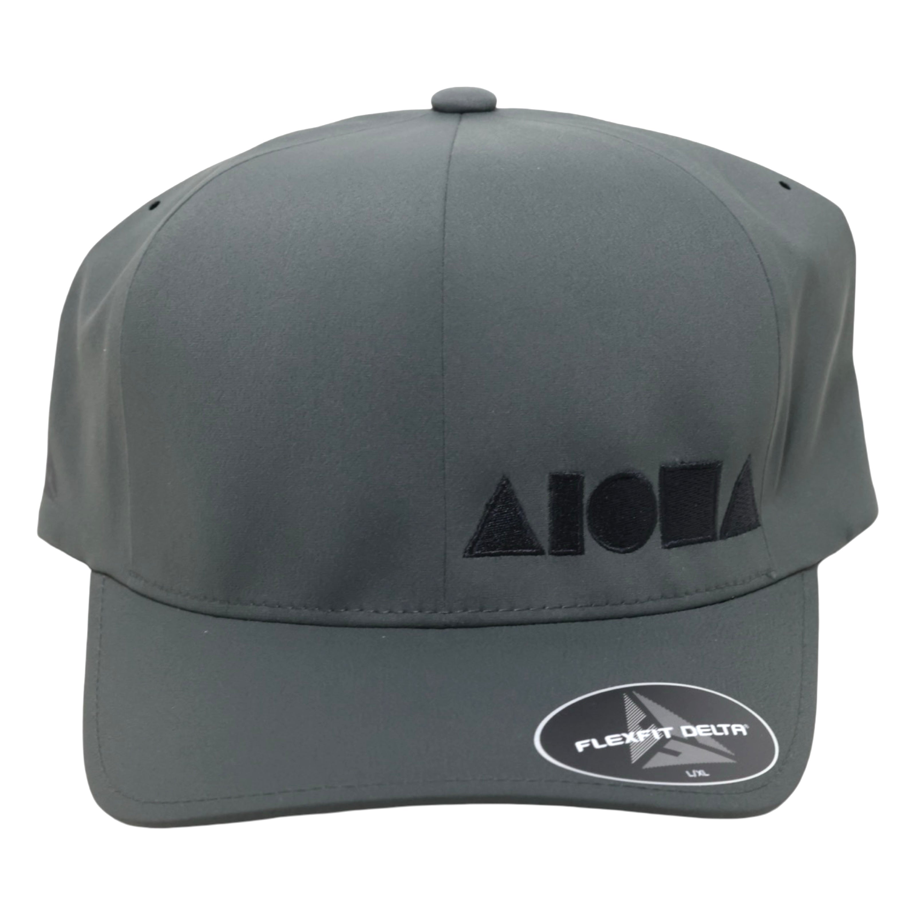 DARK GREY FLEXFIT Black Aloha Shapes Logo
