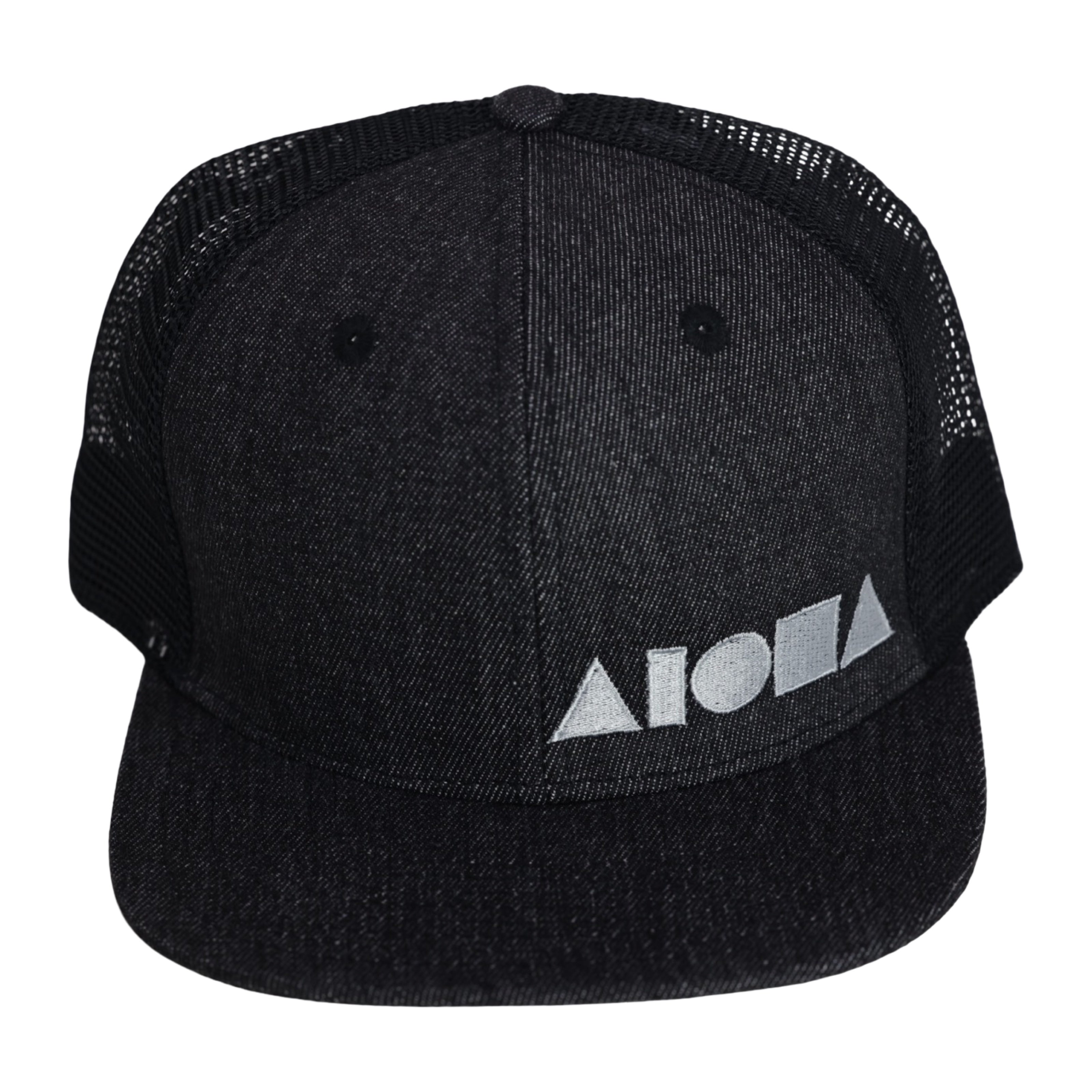 Black and Grey Denim Adult Snapback