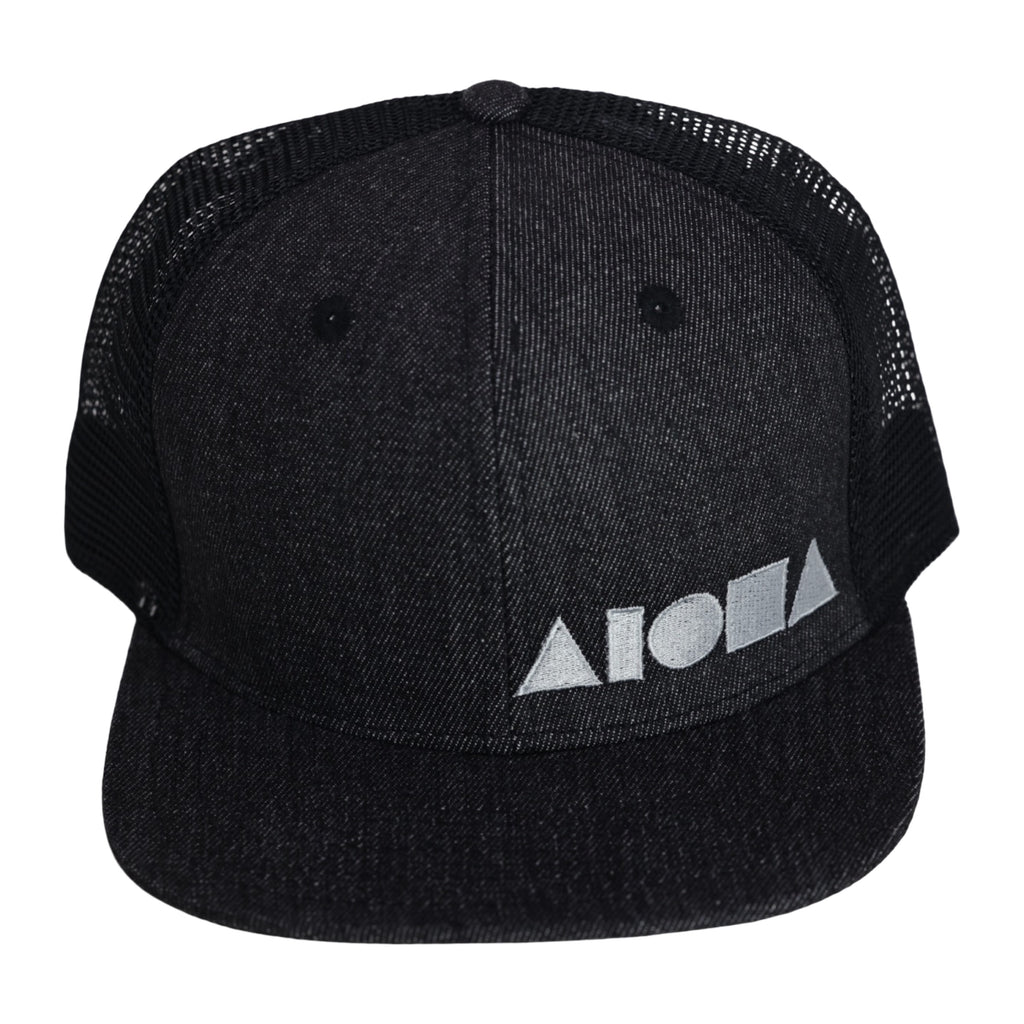 Black and Grey Denim Adult Snapback