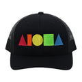 RAINBOW BLACK Adult Curved Bill Snapback