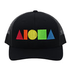 RAINBOW BLACK Adult Curved Bill Snapback