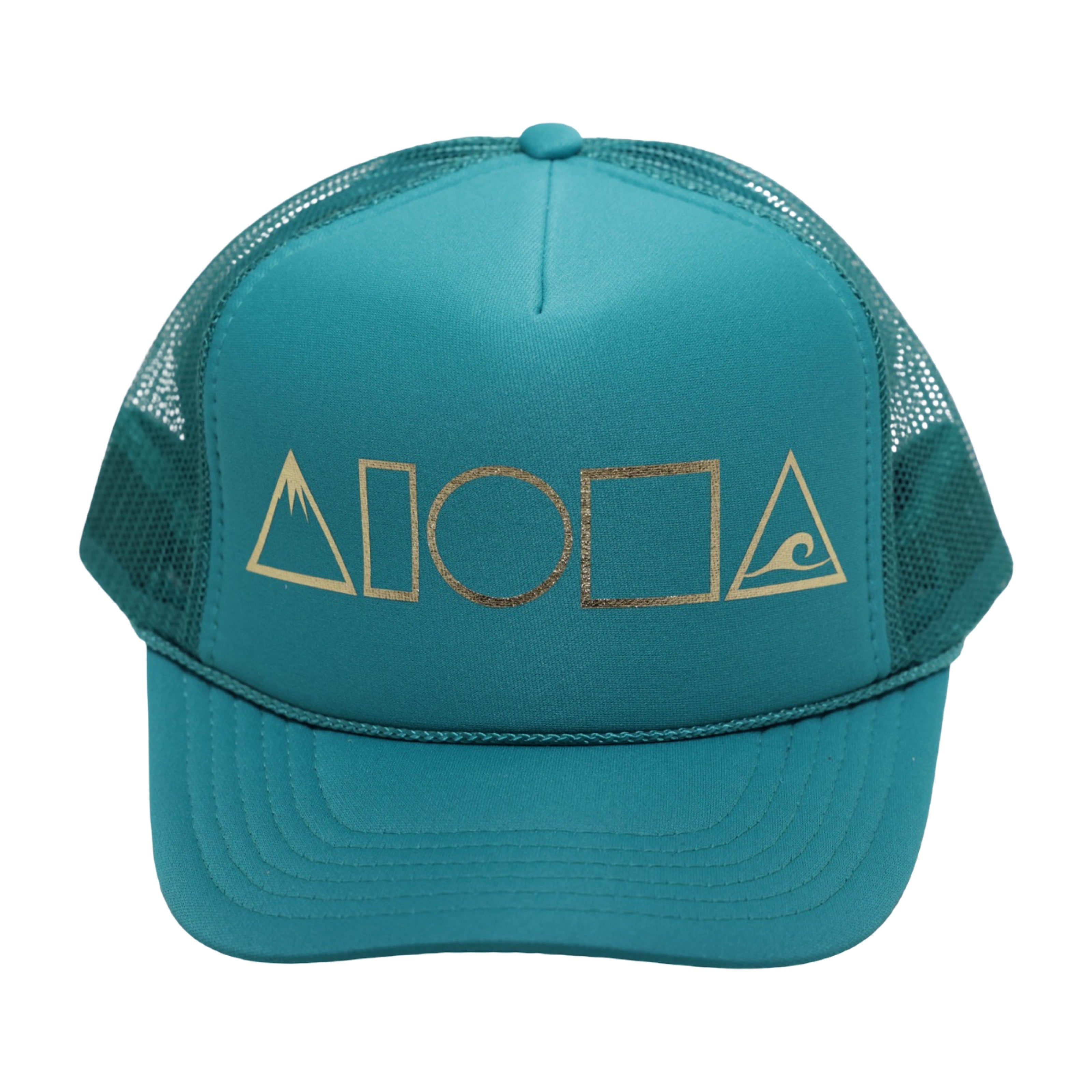 MAUKA TO MAKAI Jade/Gold Adult Trucker