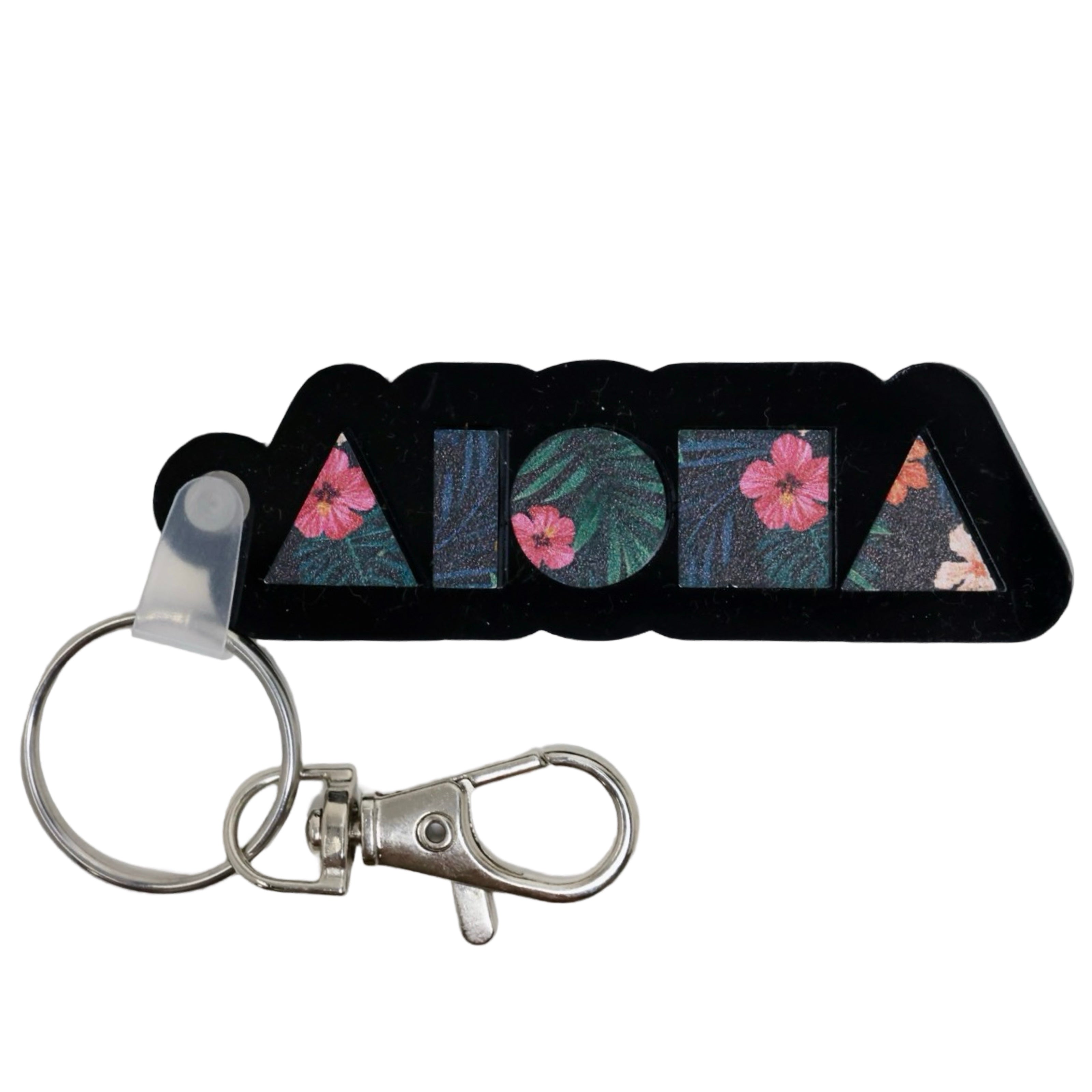 Aloha Shapes HIBISCUS LOVE Keychain