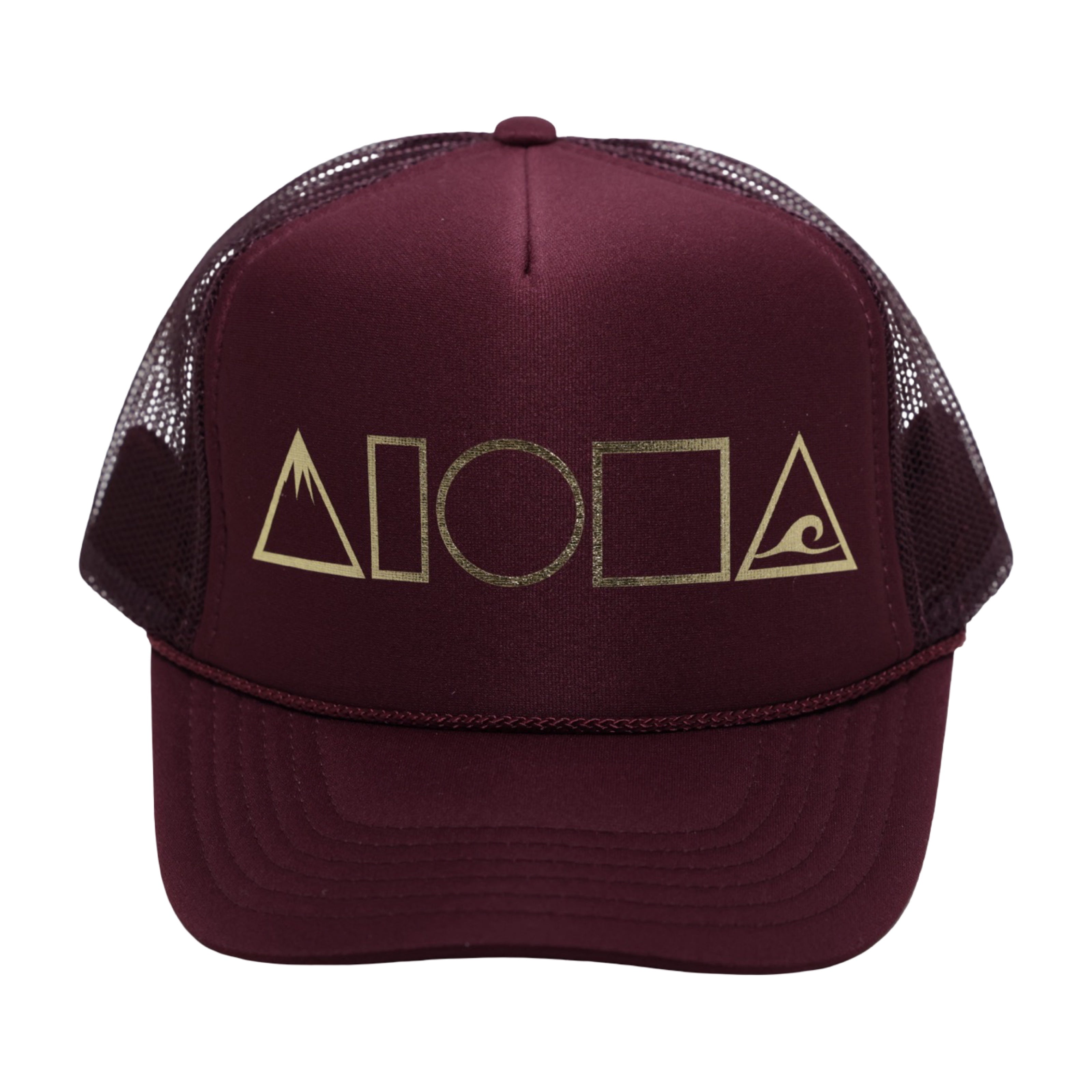 MAUKA TO MAKAI Maroon/Gold Adult Trucker
