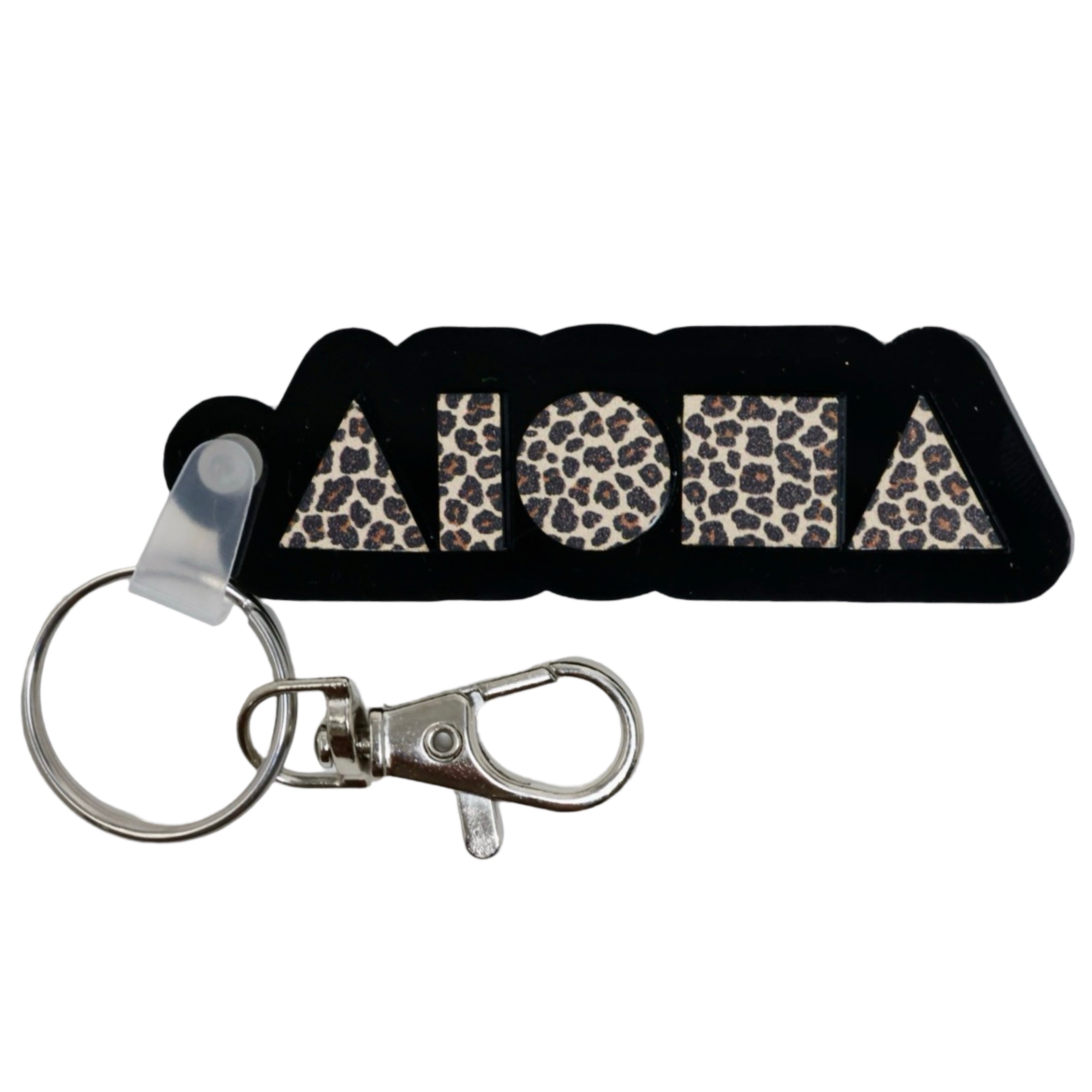 Aloha Shapes Cheetah Keychain