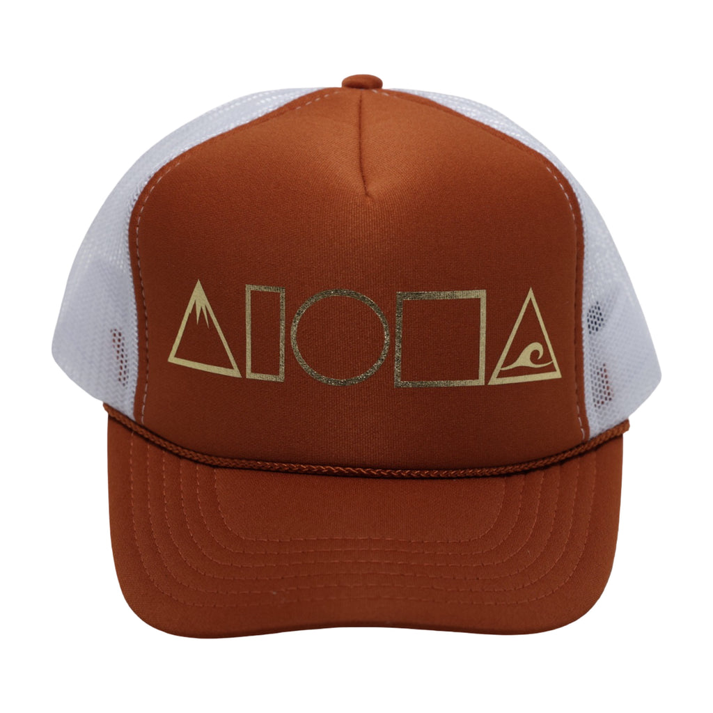 MAUKA TO MAKAI Rust/Gold Adult Trucker