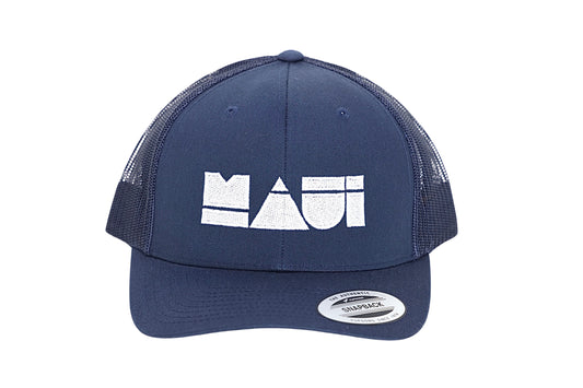 MAUI NAVY Adult Curved Bill Snapback