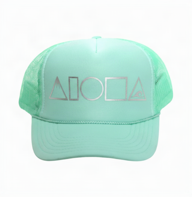 MAUKA TO MAKAI Seafoam/Silver Adult Trucker