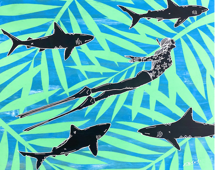 SHARK DIVE Eduardo Bolioli Print