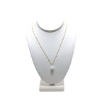Single WHITE EDISON Pearl 19" 14K Gold Fill Necklace