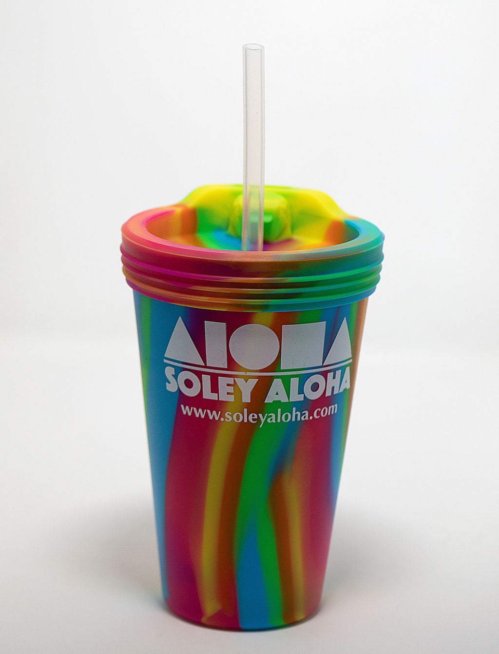 Aloha Shapes Silicone Pint Glasses (w/ Lid & Straw)