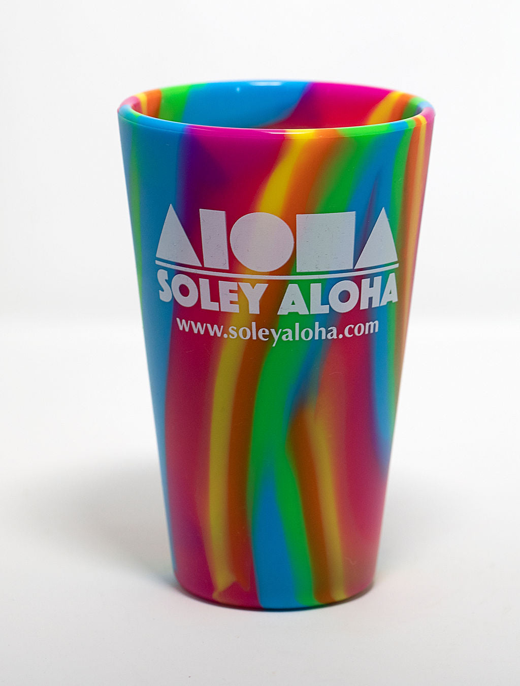 Aloha Shapes Silicone Pint Glasses (w/ Lid & Straw)