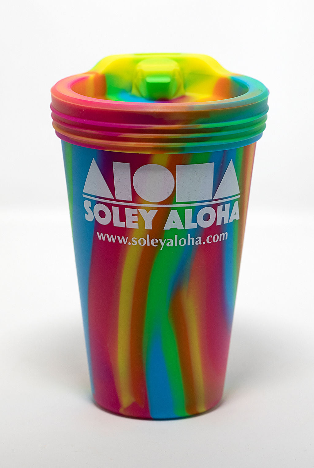 Aloha Shapes Silicone Pint Glasses (w/ Lid & Straw)