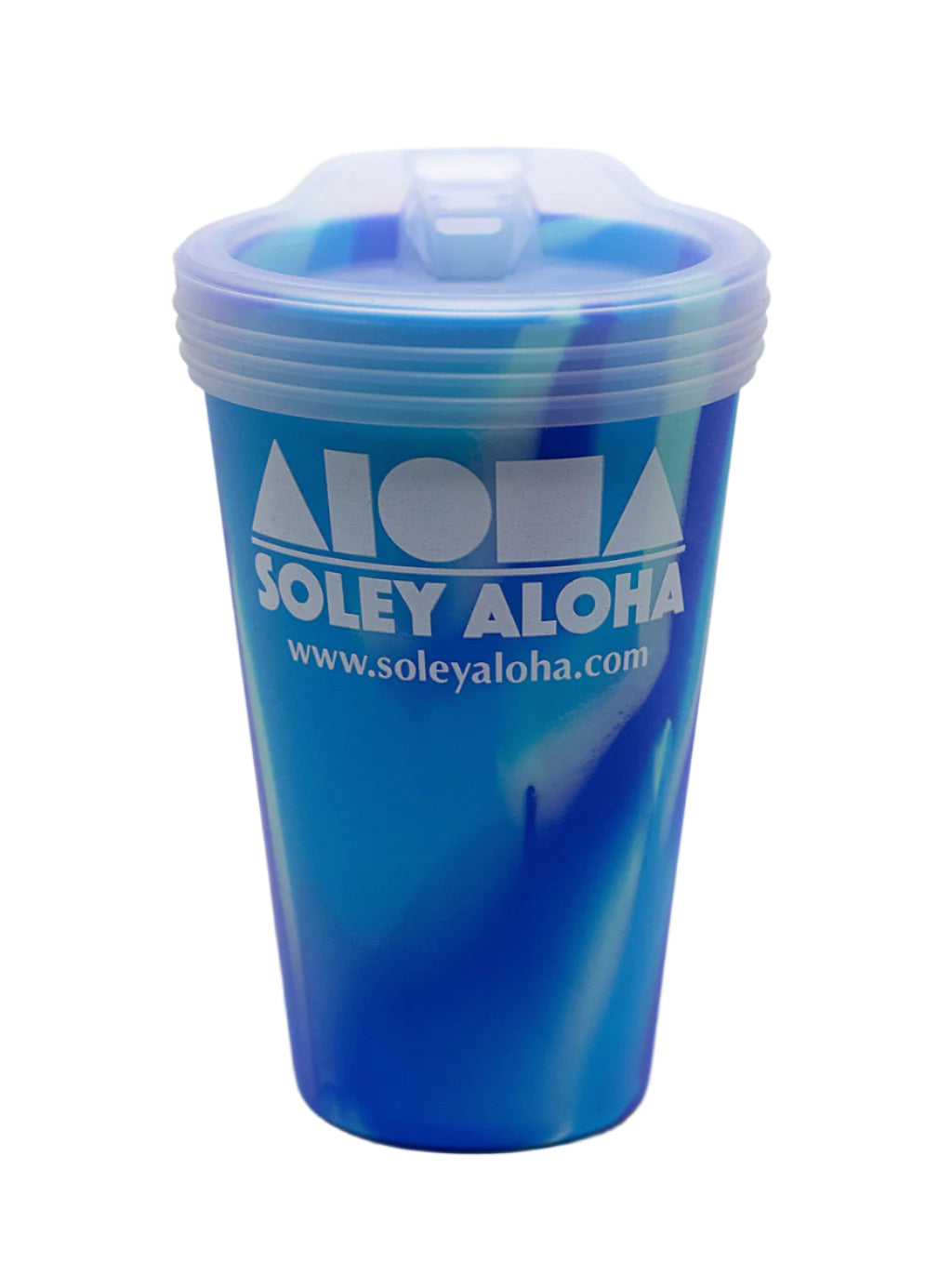 Aloha Shapes Silicone Pint Glasses (w/ Lid & Straw)