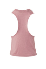 Back view of cropped racerback women tank top