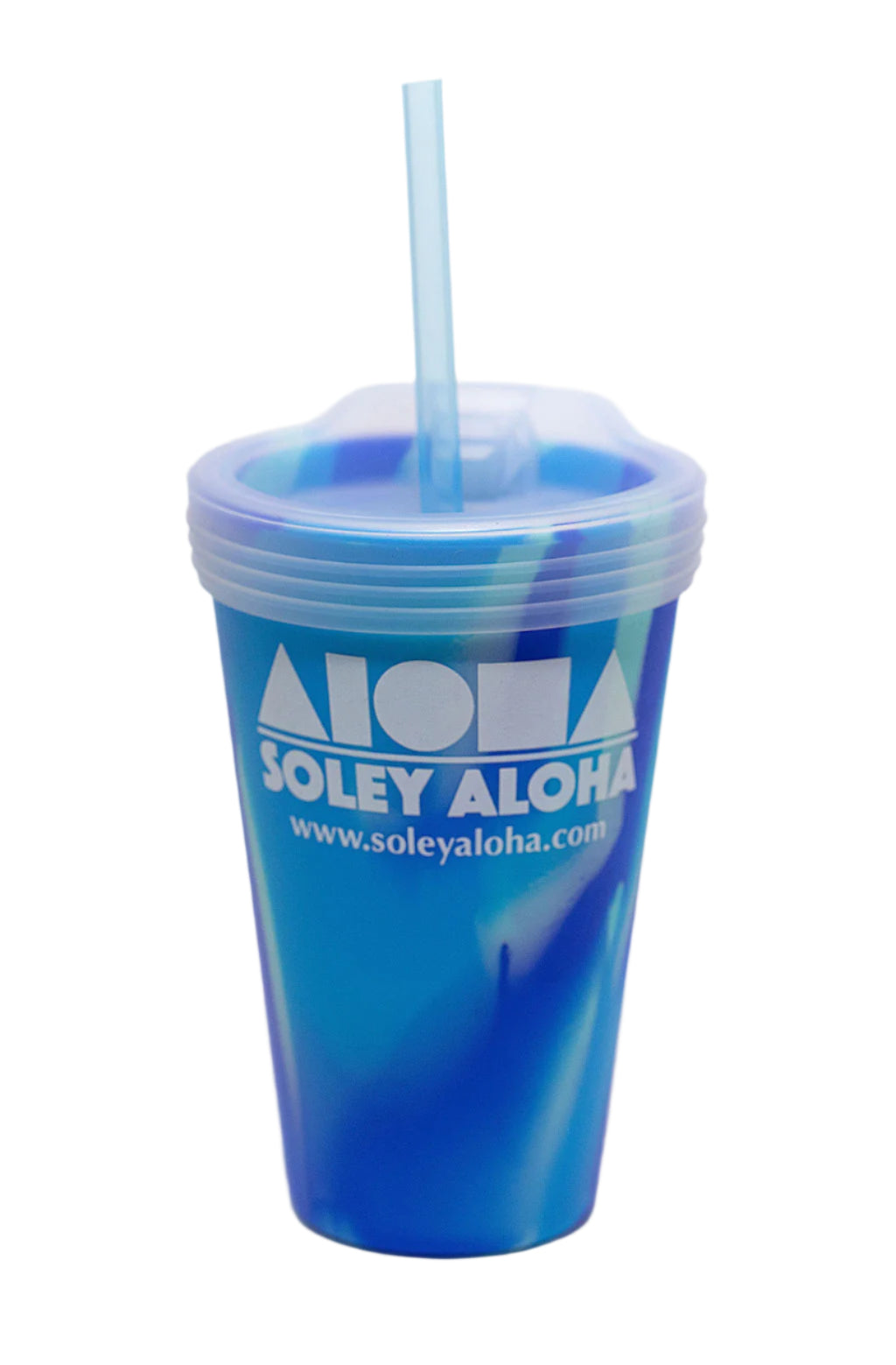 Aloha Shapes Silicone Pint Glasses (w/ Lid & Straw)