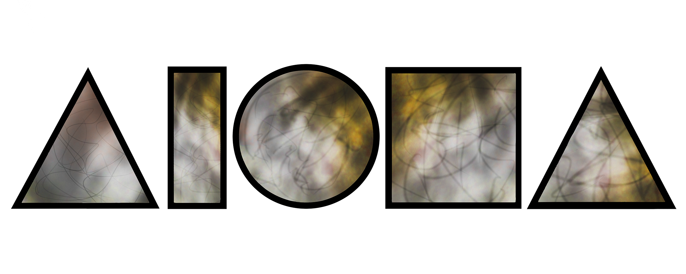 Aloha Shapes® logo in sea turtle colors