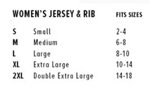 Womens cropped festival tank size chart