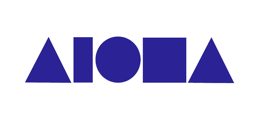 Vinyl die-cut decal sticker handmade in Maui, Hawaii. Aloha Shapes ® logo in blue