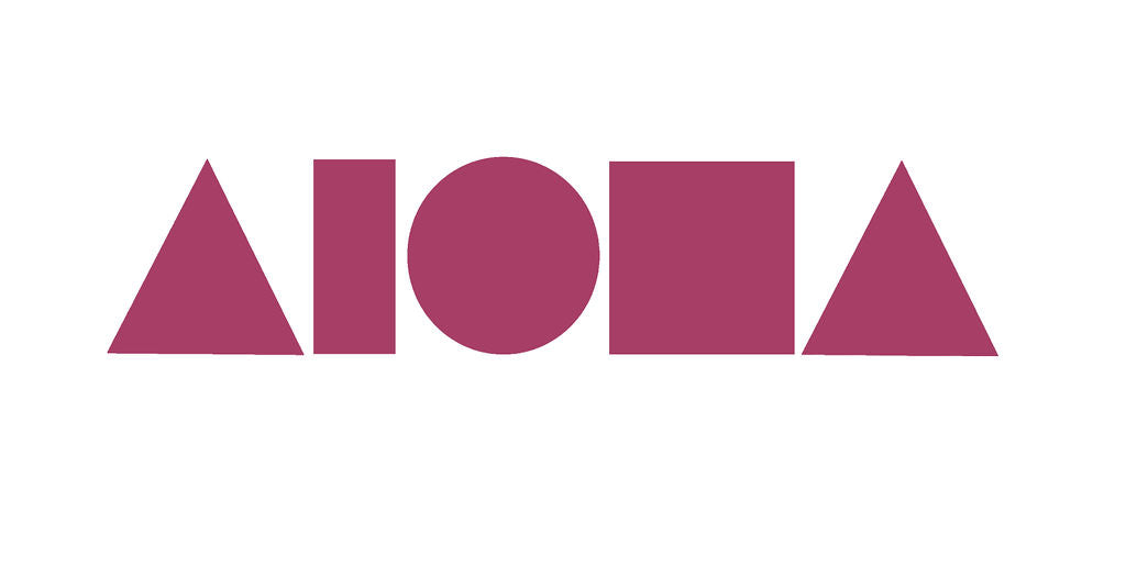 Vinyl die-cut decal sticker handmade in Maui, Hawaii. Aloha Shapes ® logo in pink