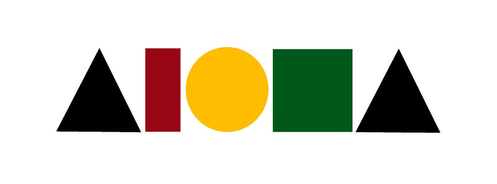 Aloha Shapes® vinyl decal sticker in rasta colors. Made in Hawaii