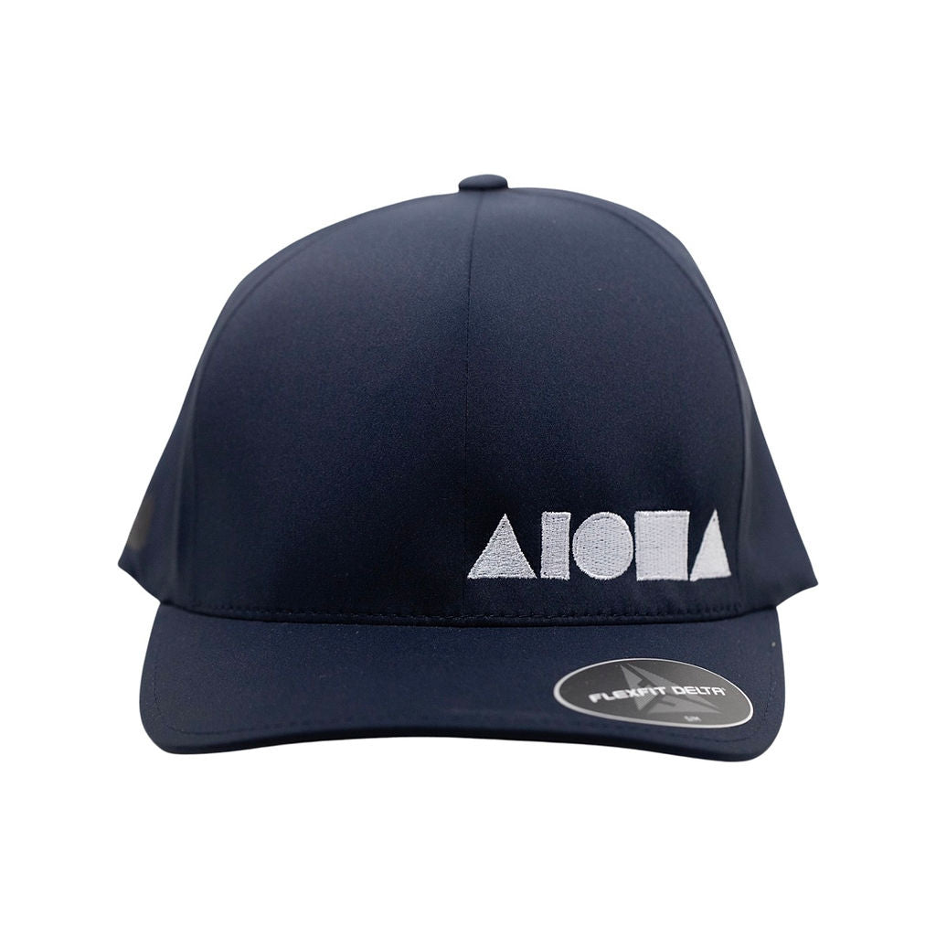 NAVY FLEXFIT Silver Aloha Shapes Logo