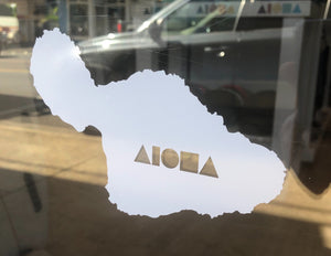 White Maui Shapes decal sticker