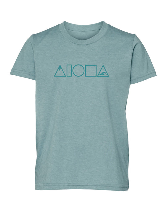 MAUKA TO MAKAI Heather Blue Lagoon Youth Tee