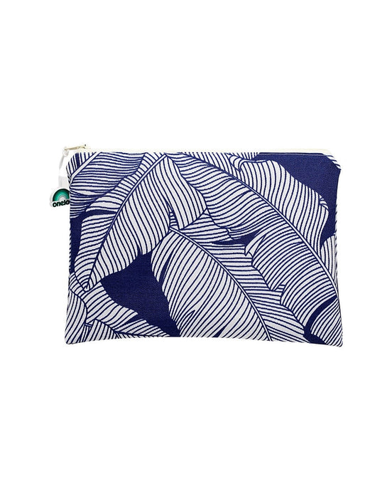 Oneloa Dark Blue Banana Leaf Clutch Size Wet/Dry Bag