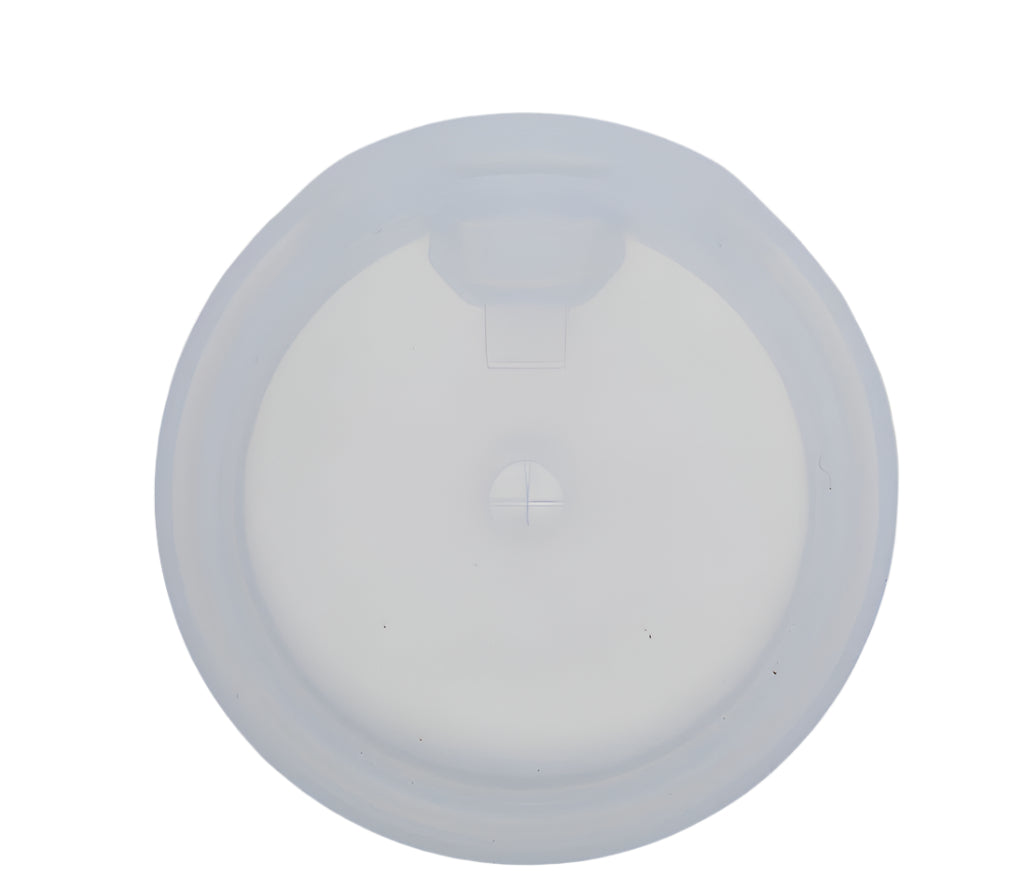 White/clear silicone pint glass lid