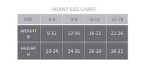Baby onesie size chart