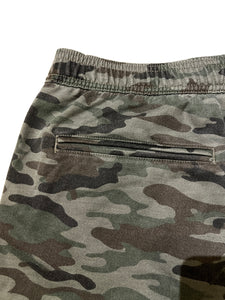 Closeup detail of back left welt pocket