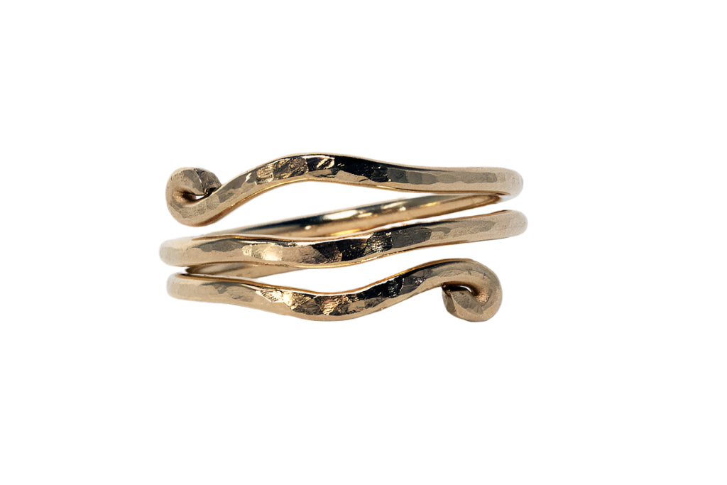 Wave ring 14 karat gold fill